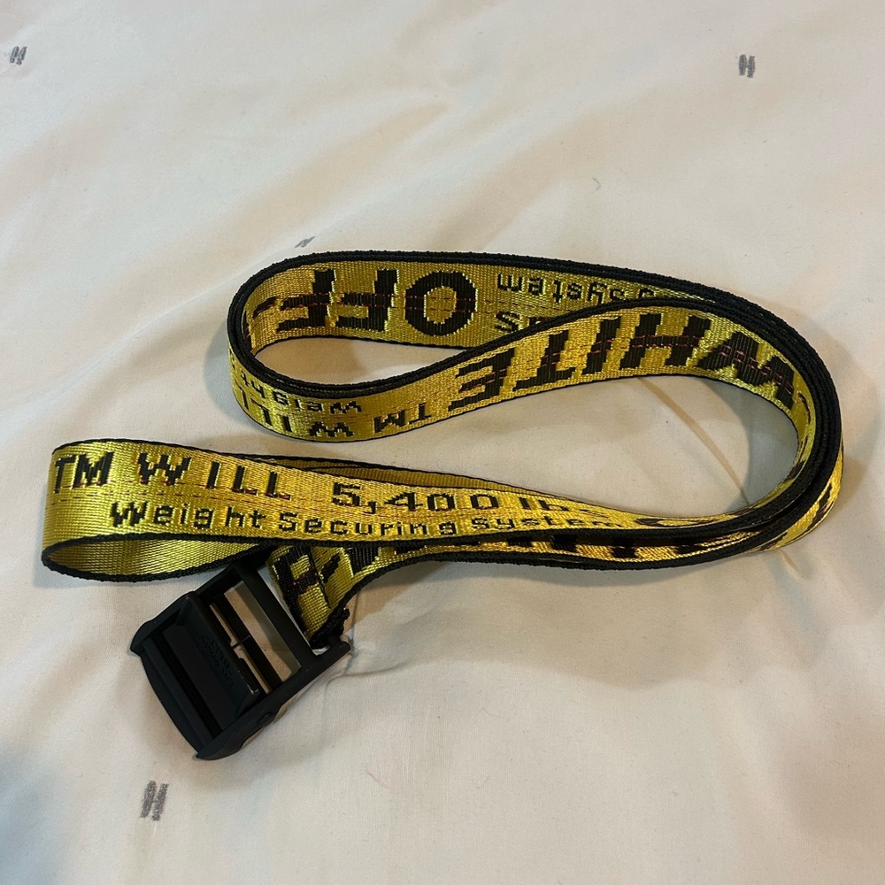 Off-White Yellow and Black Industrial Belt